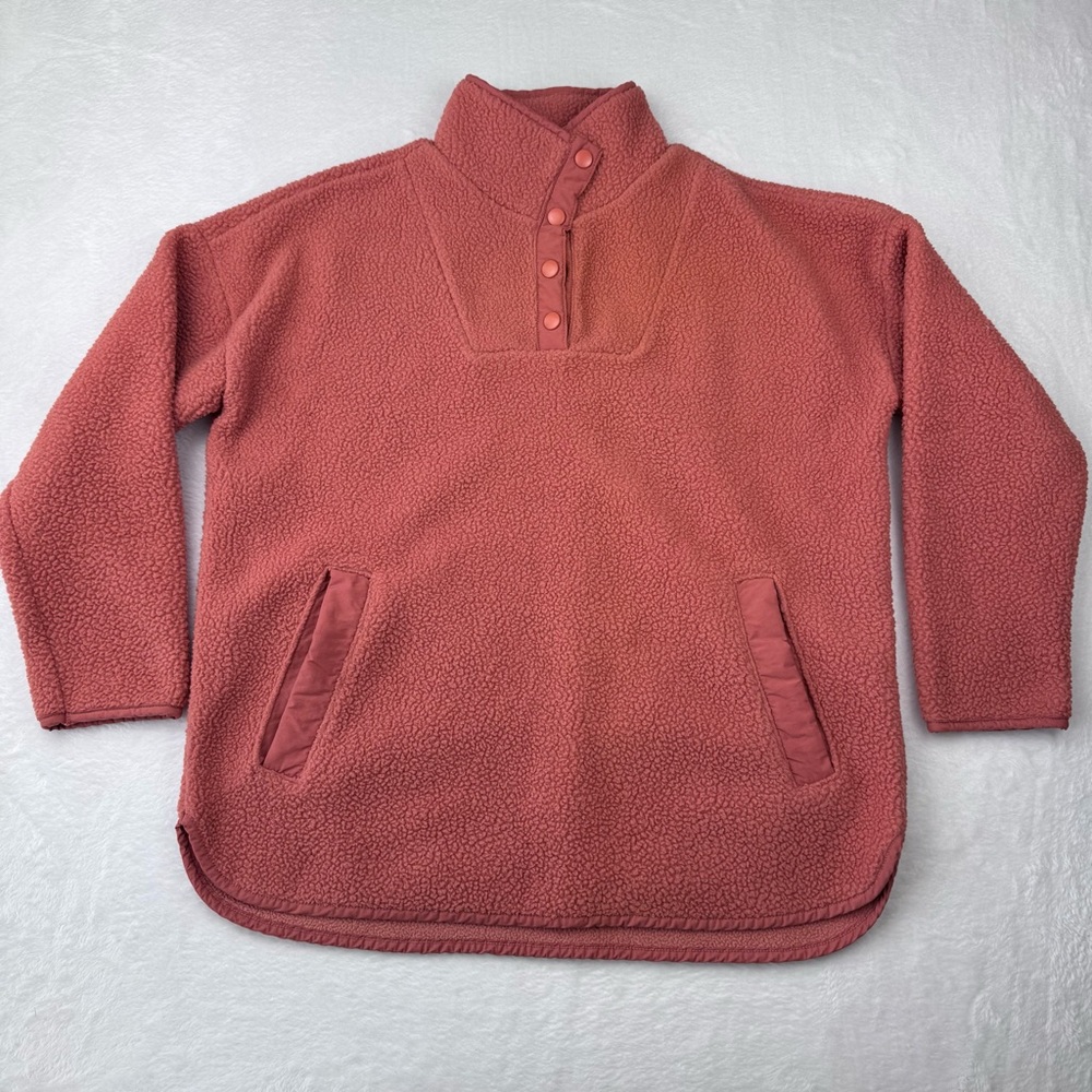 Madewell (Re)sourced Fleece Popover Tunic Jacket. Recycled fleece. Size XS.
